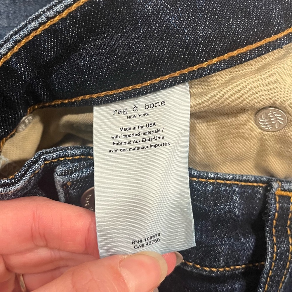 rag & bone Dre Low-Rise Slim Boyfriend Jeans - Harper Wash - Size 27 - Picture 12 of 12